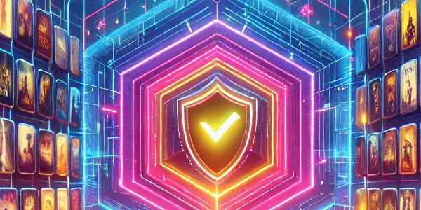 A sleek digital interface showcasing vibrant adult film thumbnails in a secure, inviting atmosphere.